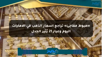 «هبوط مفاجئ» تراجع أسعار الذهب في الإمارات اليوم وعيار 21 يُثير الجدل